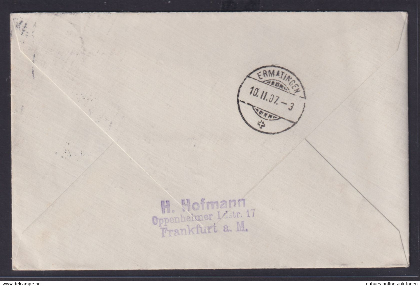 Deutsches Reich Brief EF 20 Pfg. Germania Destination Frankfurt Nach Ermatingen - Briefe U. Dokumente