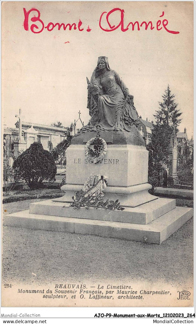 AJOP9-1020 - MONUMENT-AUX-MORTS - Beauvais - Le Cimetière - Monument Du Souvenir Francais - Kriegerdenkmal