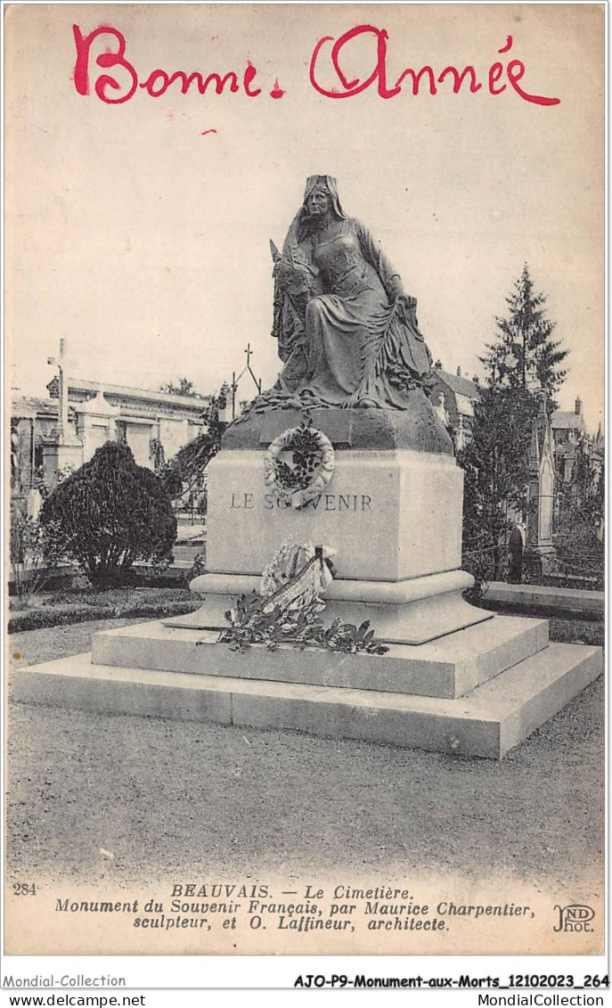 AJOP9-1020 - MONUMENT-AUX-MORTS - Beauvais - Le Cimetière - Monument Du Souvenir Francais - Oorlogsmonumenten