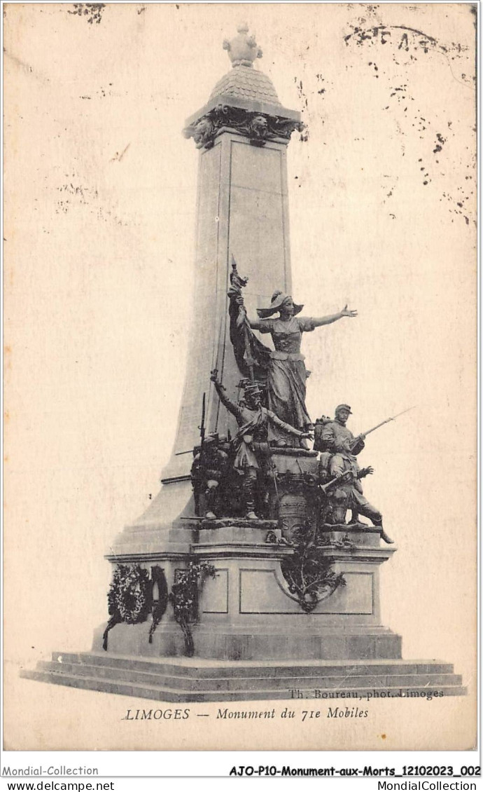 AJOP10-1024 - MONUMENT-AUX-MORTS - Limoges - Monument Du 7 Mobiles - War Memorials