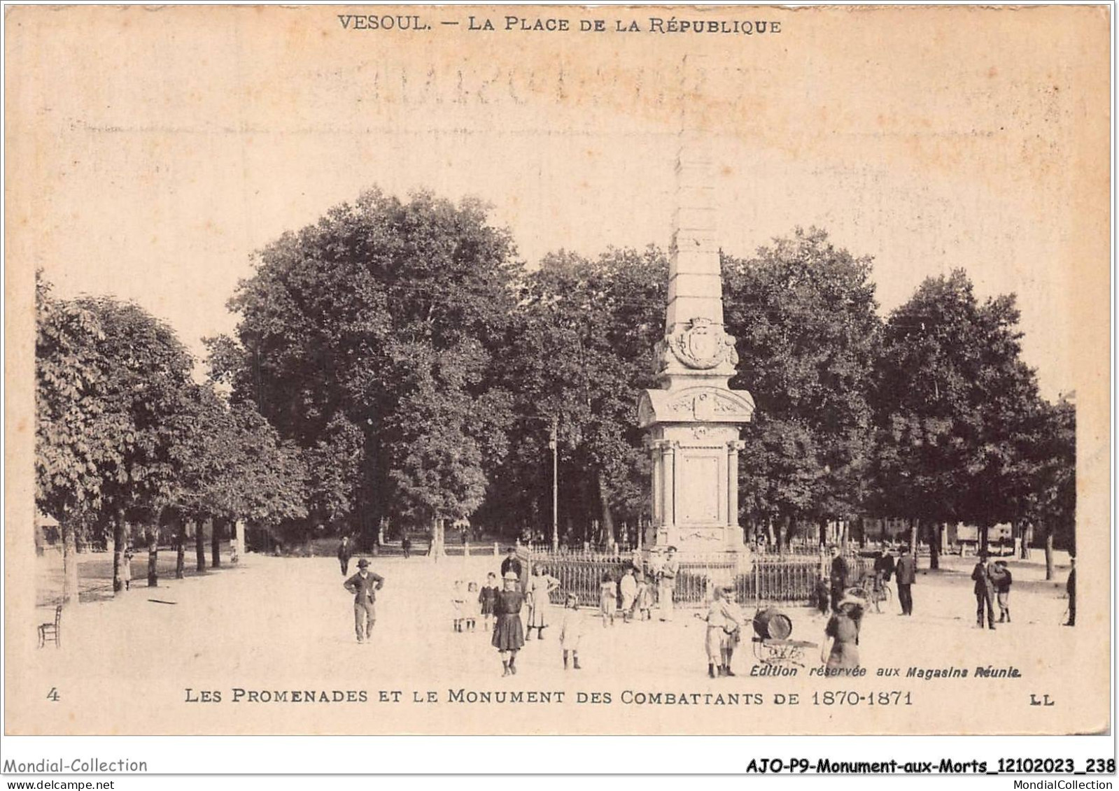 AJOP9-1007 - MONUMENT-AUX-MORTS - Les Promenades Et Les Monuments Des Combattants De 1870-1871 - War Memorials