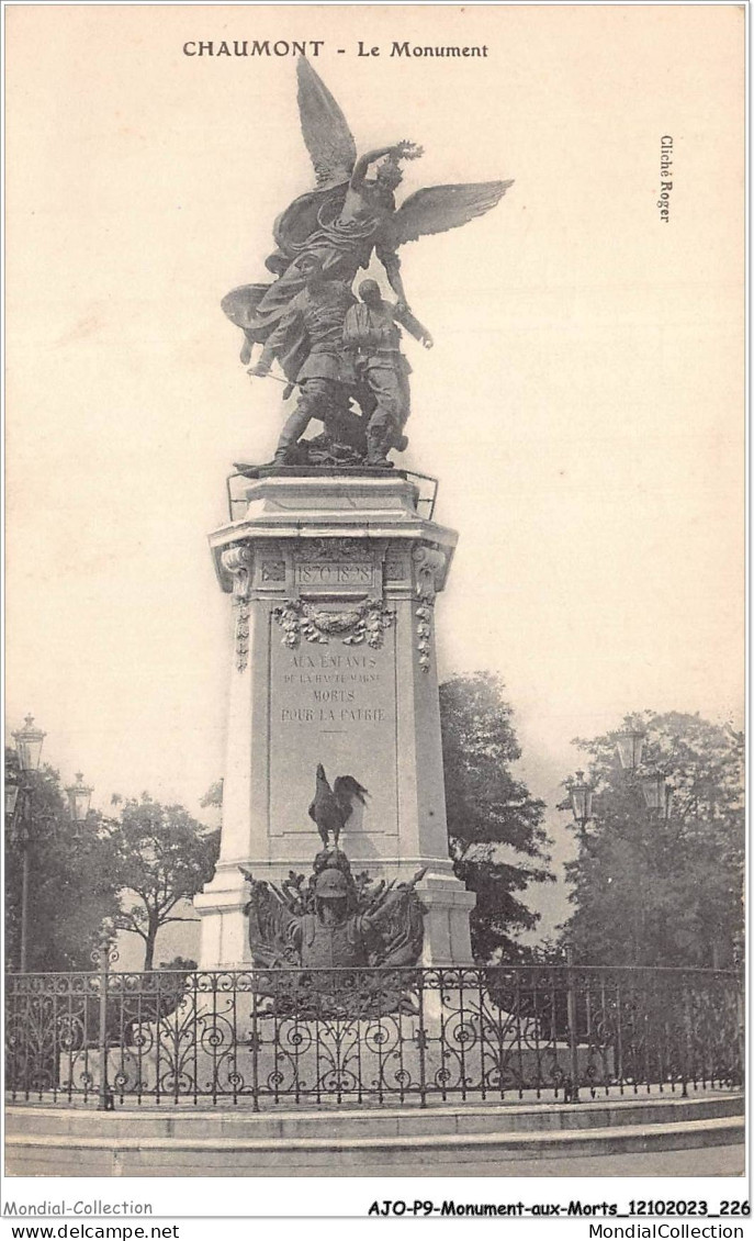 AJOP9-1001 - MONUMENT-AUX-MORTS - Chaumont - Le Monument - War Memorials