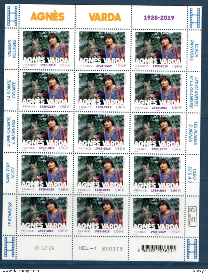 France 2024.Mini Feuille Agnès Varda.** - Unused Stamps