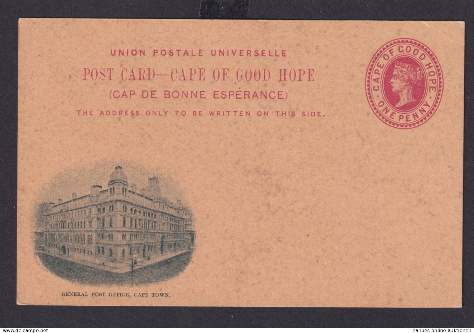 Kap Der Guten Hoffnung Ganzsache Cape Of Good Hope Queen Victoria 1 Penny - Kaap De Goede Hoop (1853-1904)