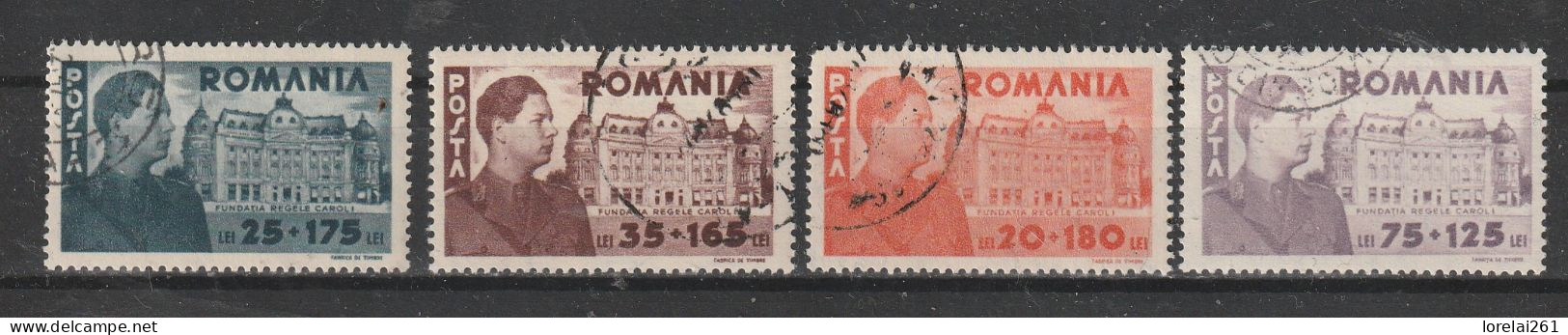 1945 - Fondation Carol Ier / Bibliothèque Nationale  Mi No 831/837 - Used Stamps