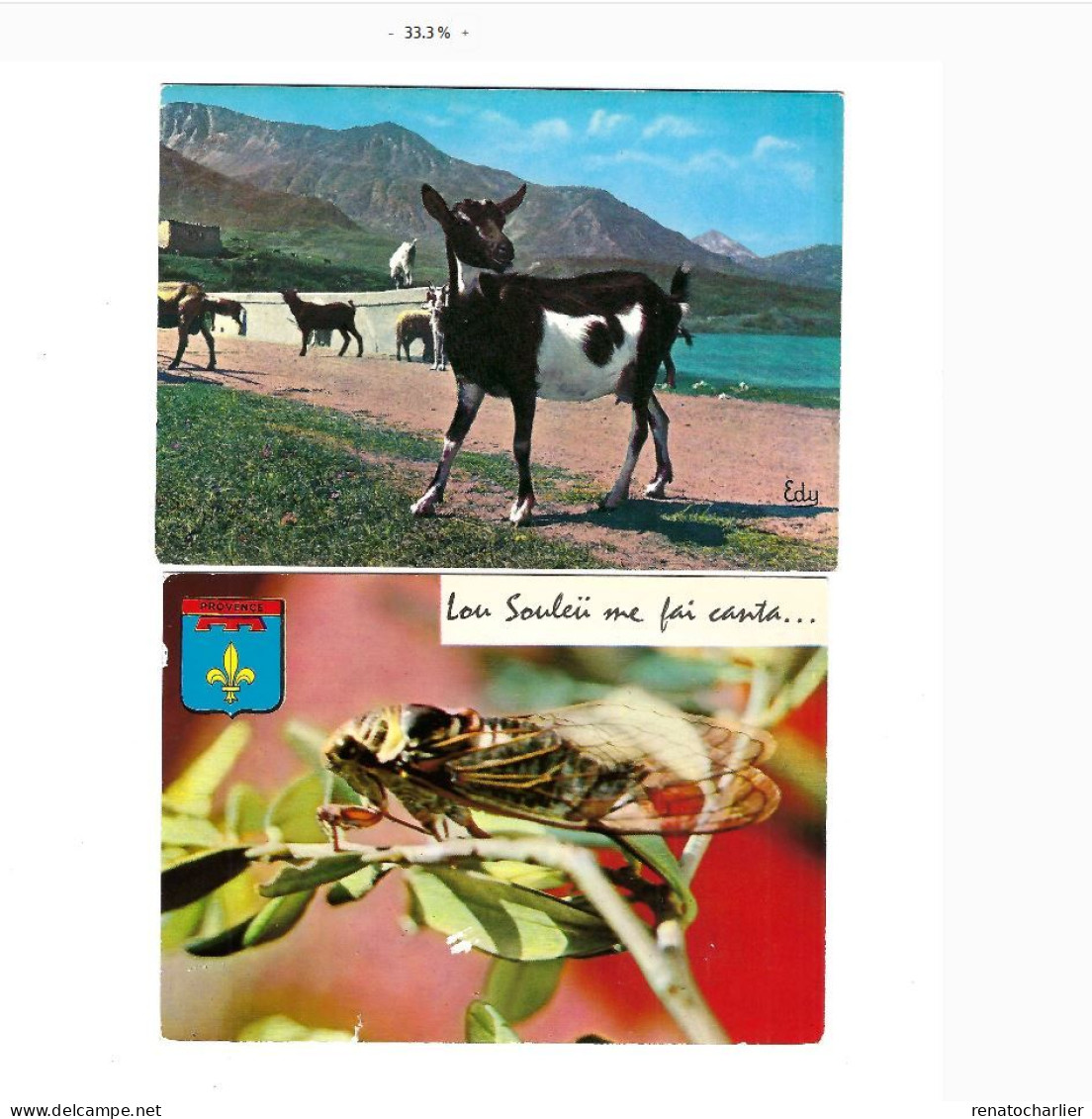 Lot De 8 Cartes Postales"Animaux". - Colecciones Y Lotes