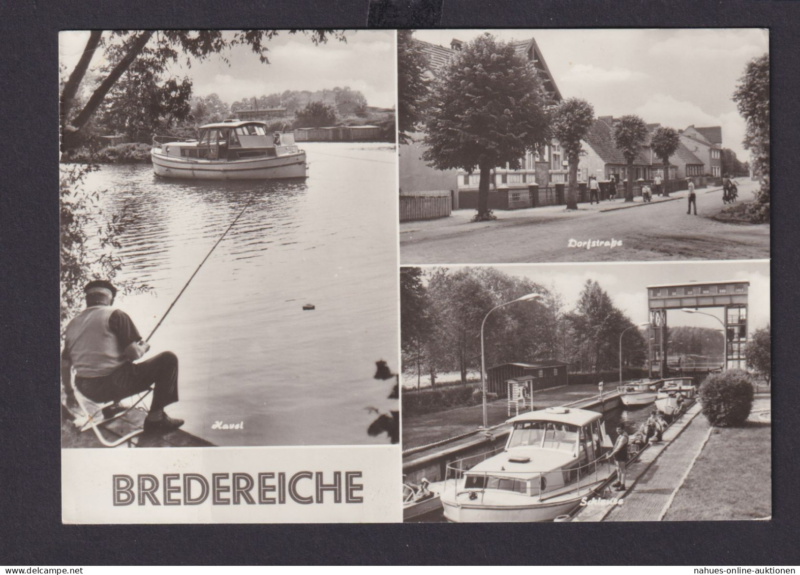 Ansichtskarte Bredereiche Brandenburg Havel Fluss Schleuse Ab Gransee N. Berlin - Autres & Non Classés