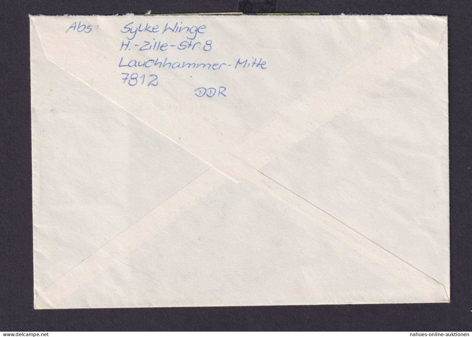 DDR Brief 3276 Blumen Dekorativer Beleg Lauchhammer Nach Hamburg - Briefe U. Dokumente