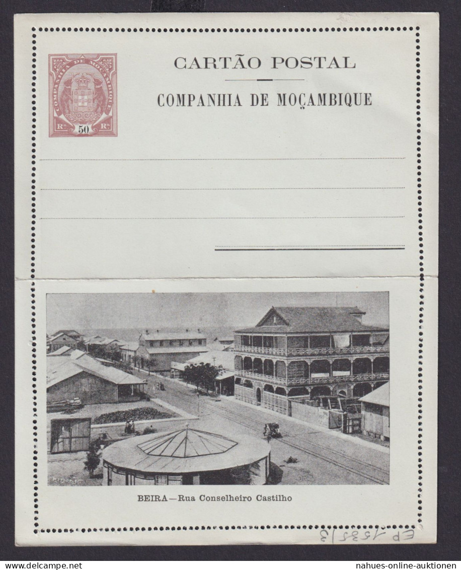Mosambik Mozambique Afrika Portugal Kolonien Selt. Bild Ganzsache Kartenbrief - Storia Postale