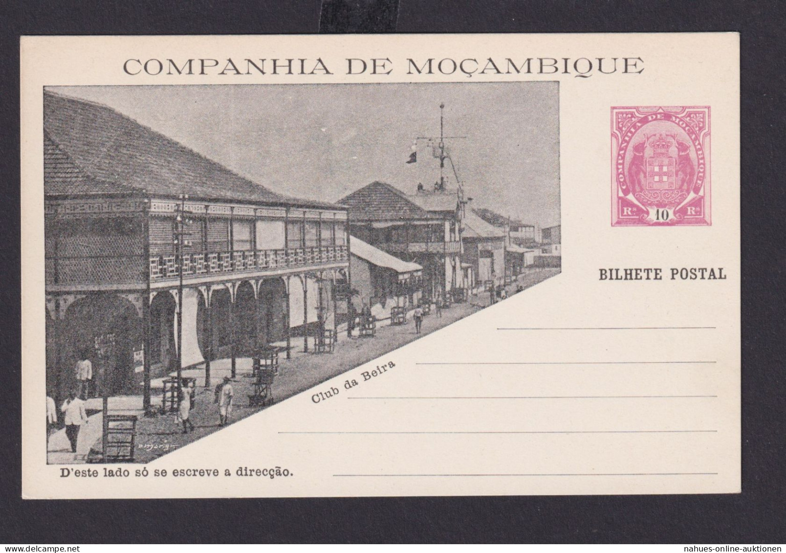 Mosambik Mozambique Afrika Portugal Kolonien Selt. Bild Ganzsache Companhia De - Storia Postale