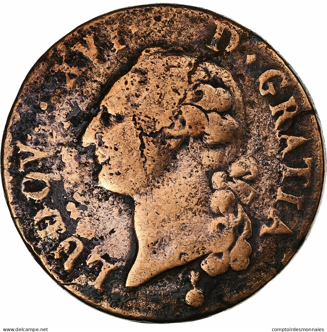 France, Louis XVI, Sol, 1791, Metz, 2nd Semestre, Cuivre, TB+, Gadoury:350 - 1774-1791 Lodewijjk XVI