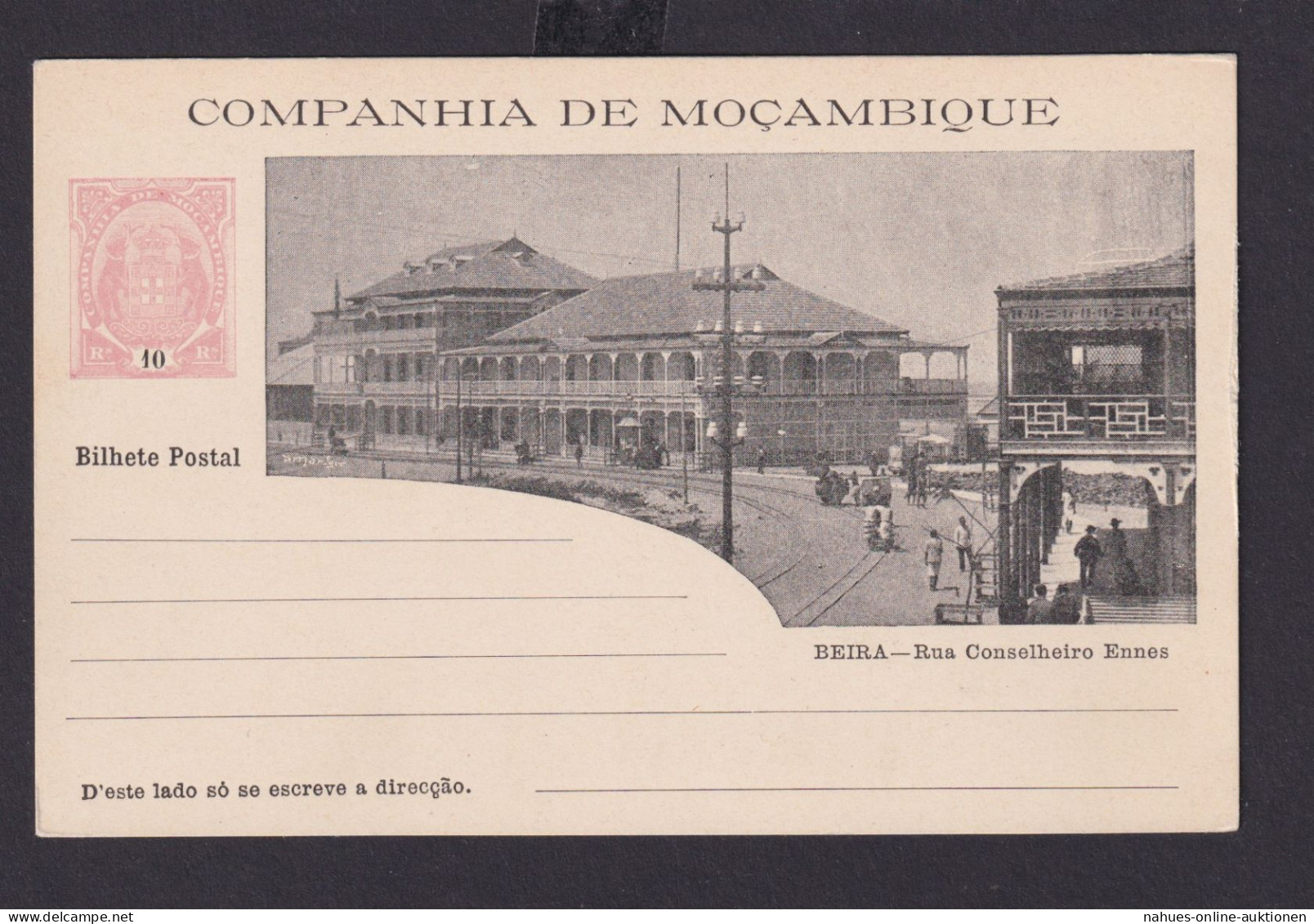 Mosambik Mozambique Afrika Portugal Kolonien Selt. Bild Ganzsache Companhia De - Brieven En Documenten