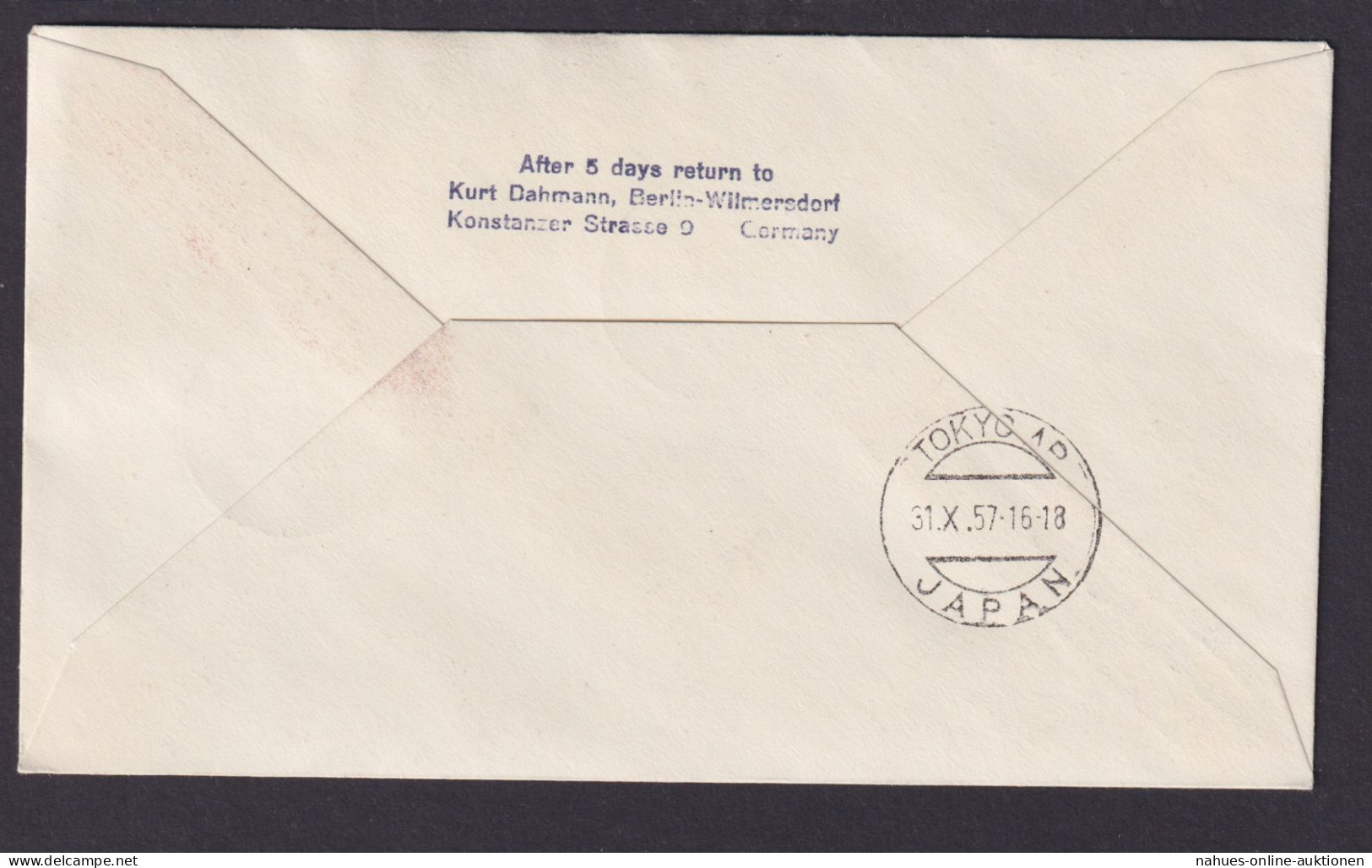 Flugpost Brief Air Mail SAS 1. Direktflug Berlin Tokio Japan über Nordpol Plus - Storia Postale