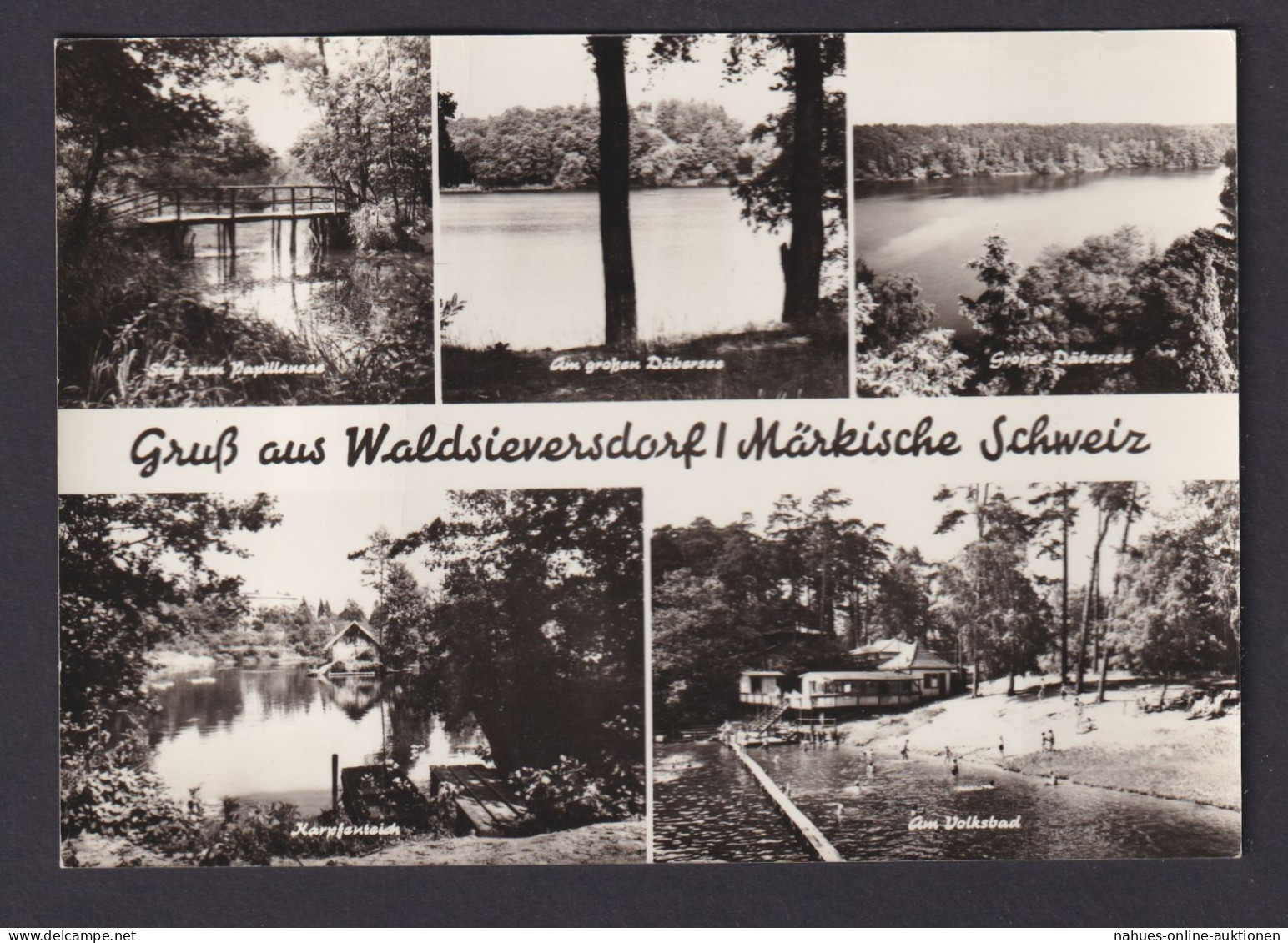 Ansichtskarte Walssieversdorf Brandenburg Papillen See Döbersee Volksbad - Other & Unclassified