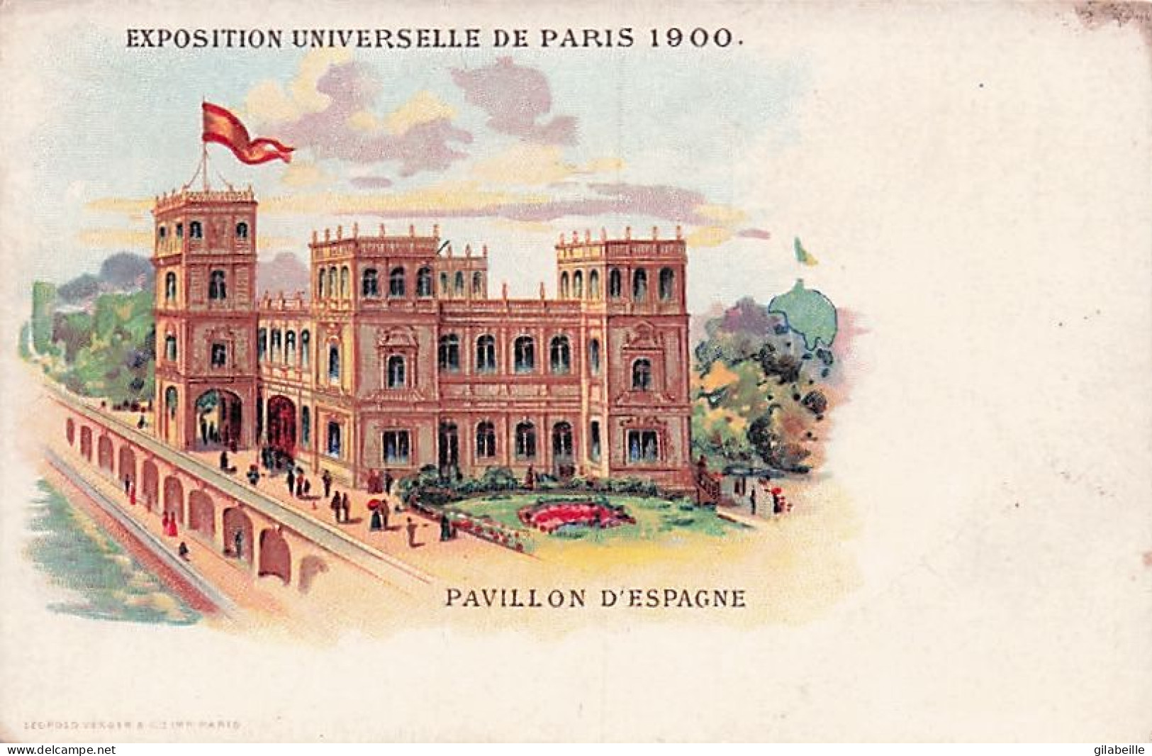 75 - Exposition Universelle De PARIS 1900 - Pavillon D'Espagne - Litho - Exposiciones