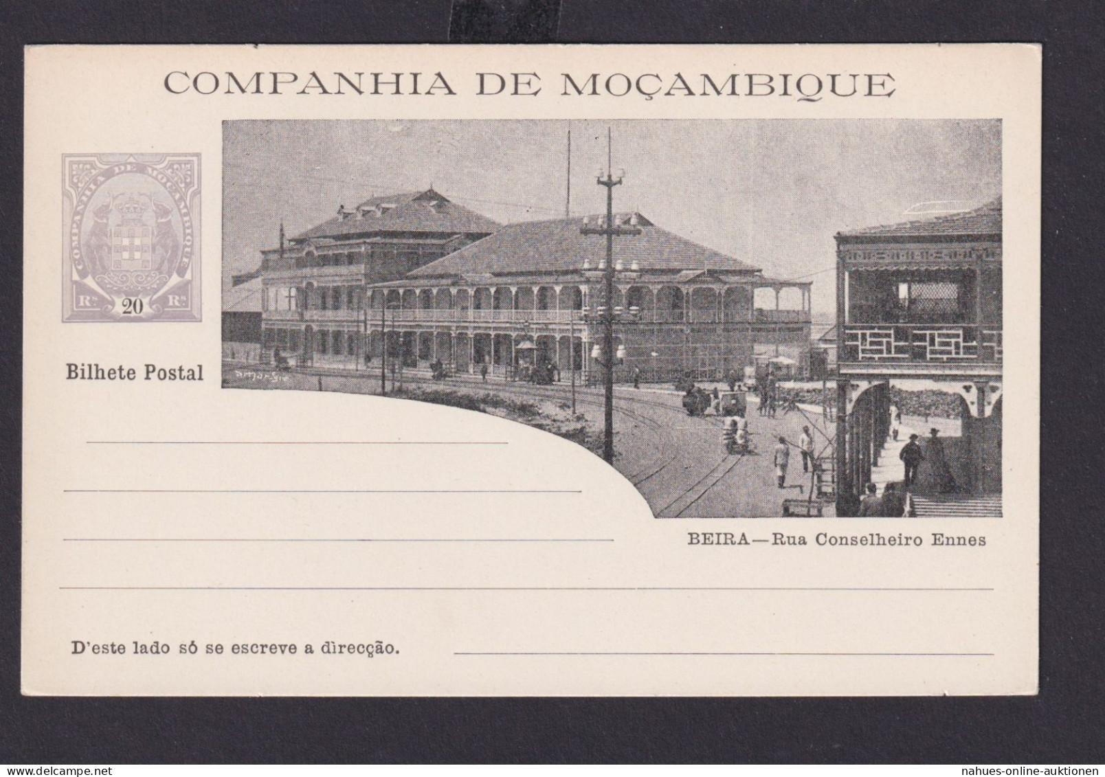 Mosambik Mozambique Afrika Portugal Kolonien Selt. Bild Ganzsache Companhia De - Cartas & Documentos