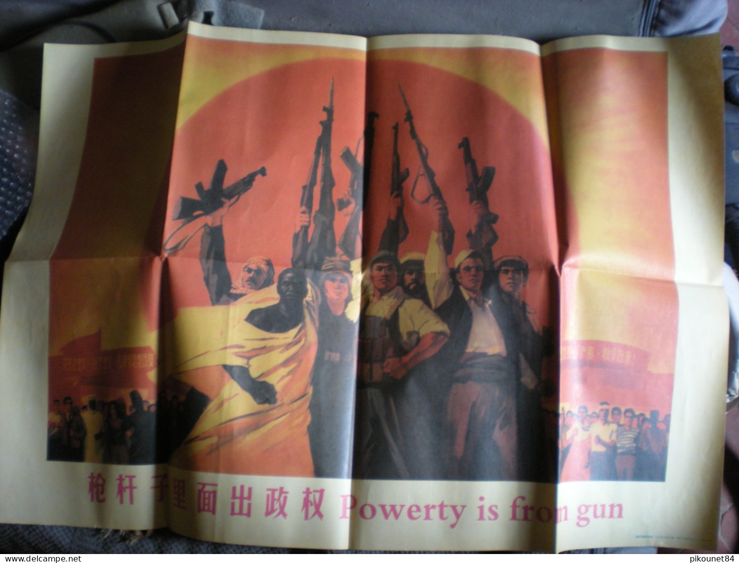Affiche Originale Propagande Mao Années 60 - Affiches