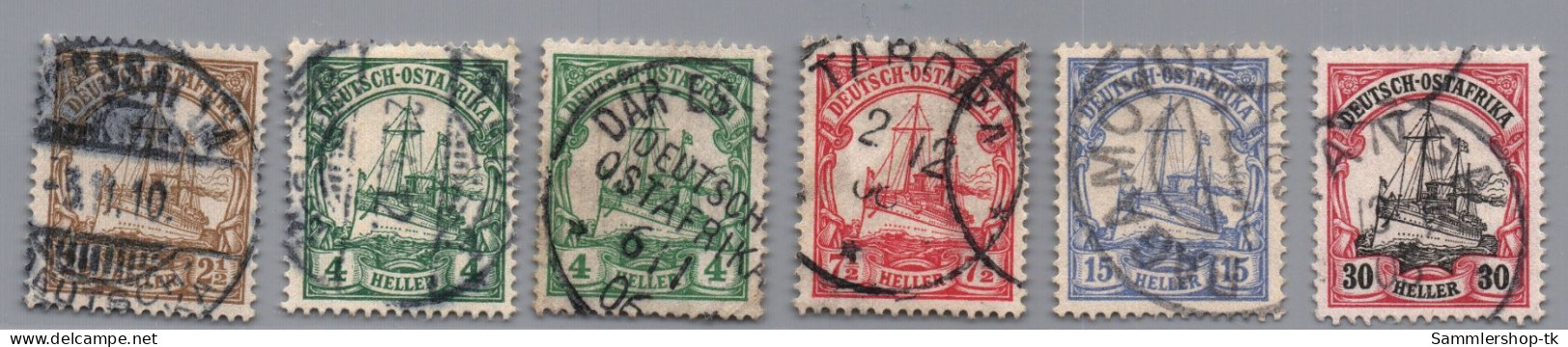 Deutsche Kolonien Dt. Ostafrika Michel Nr. 22 - 27 Gestempelt - German East Africa