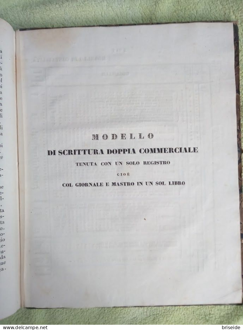 TOMO DEL 1838 MANUALE PER LA TENUTA DEI REGISTRI CONTABILITA' FRANCESCO VILLA PEI TIPI MAZZARINI ANCONA - Libros Antiguos Y De Colección