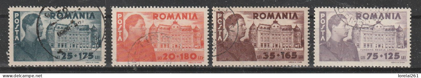 1945 - Fondation Carol Ier / Bibliothèque Nationale  Mi No 831/837 - Used Stamps