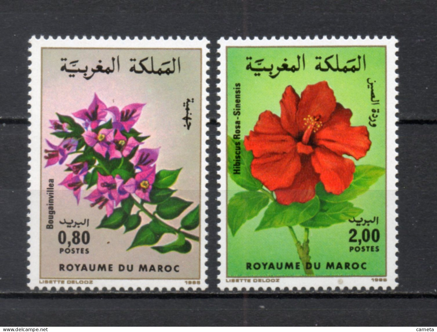 MAROC N°  988 + 989    NEUFS SANS CHARNIERE  COTE 5.00€    FLEUR FLORE - Morocco (1956-...)