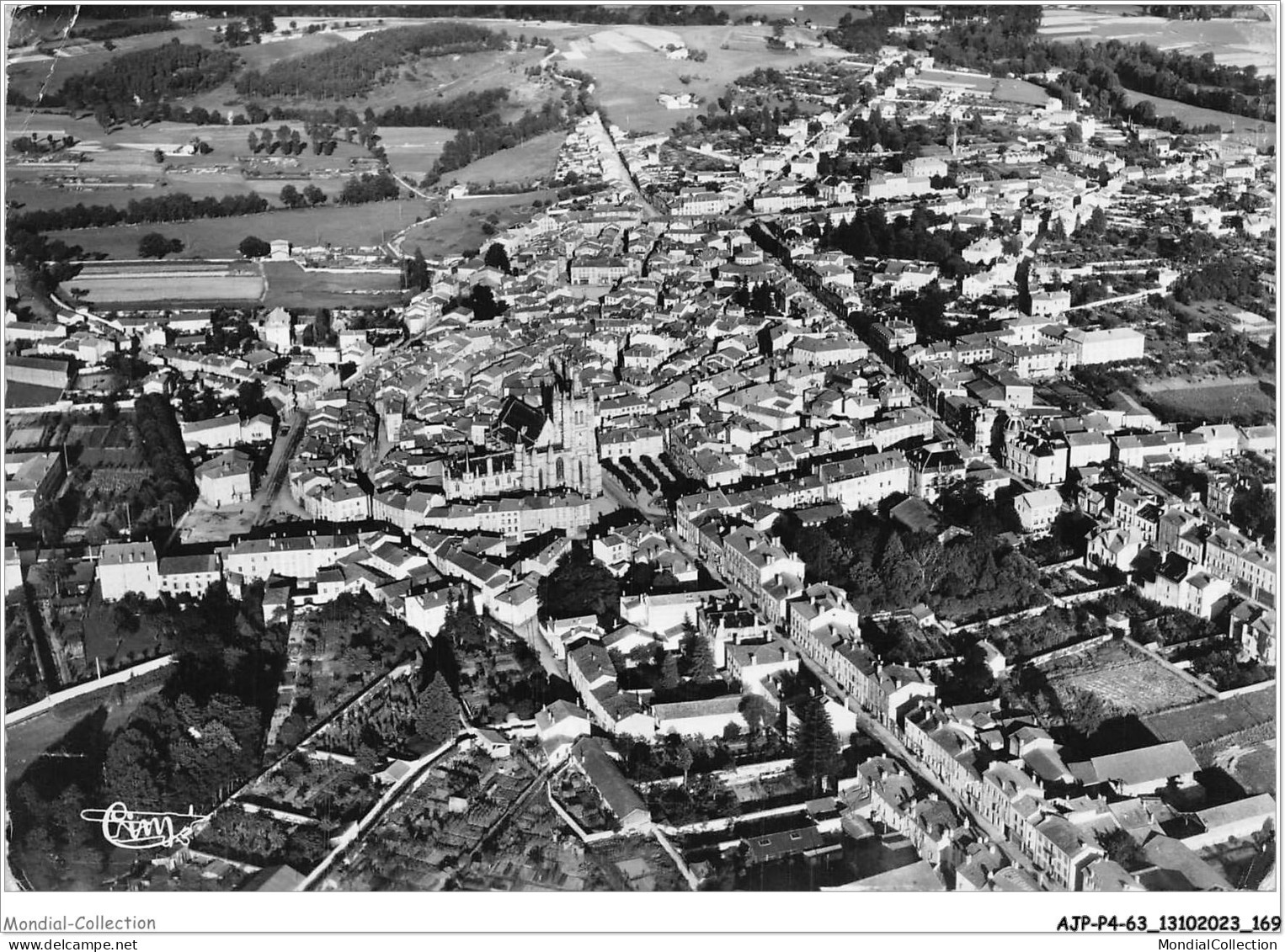 AJPP4-63-0499 - AMBERT - Vue Generale Aerienne - Ambert