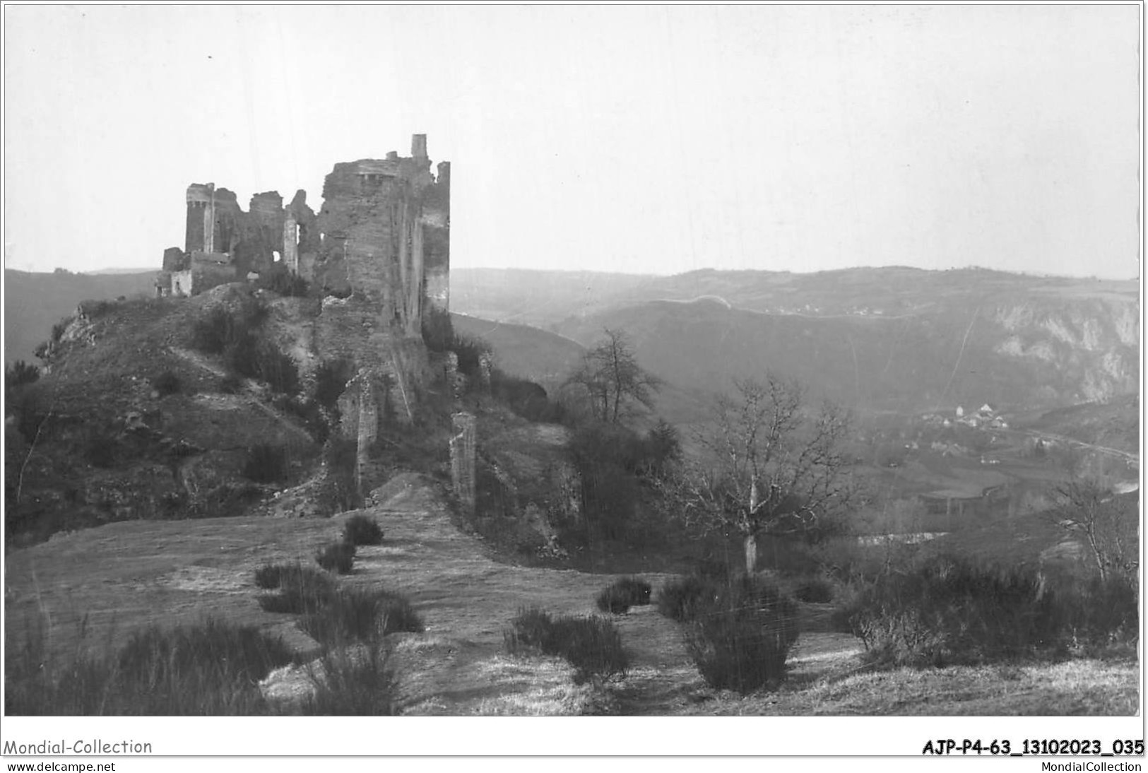 AJPP4-63-0432 - Vallee De La SIOULE - Ruines De Chateau-rocher - Andere & Zonder Classificatie