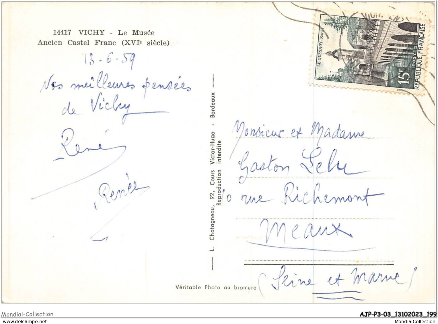 AJPP3-03-0391 - VICHY - Le Musee - Ancien Castel Franc - Vichy