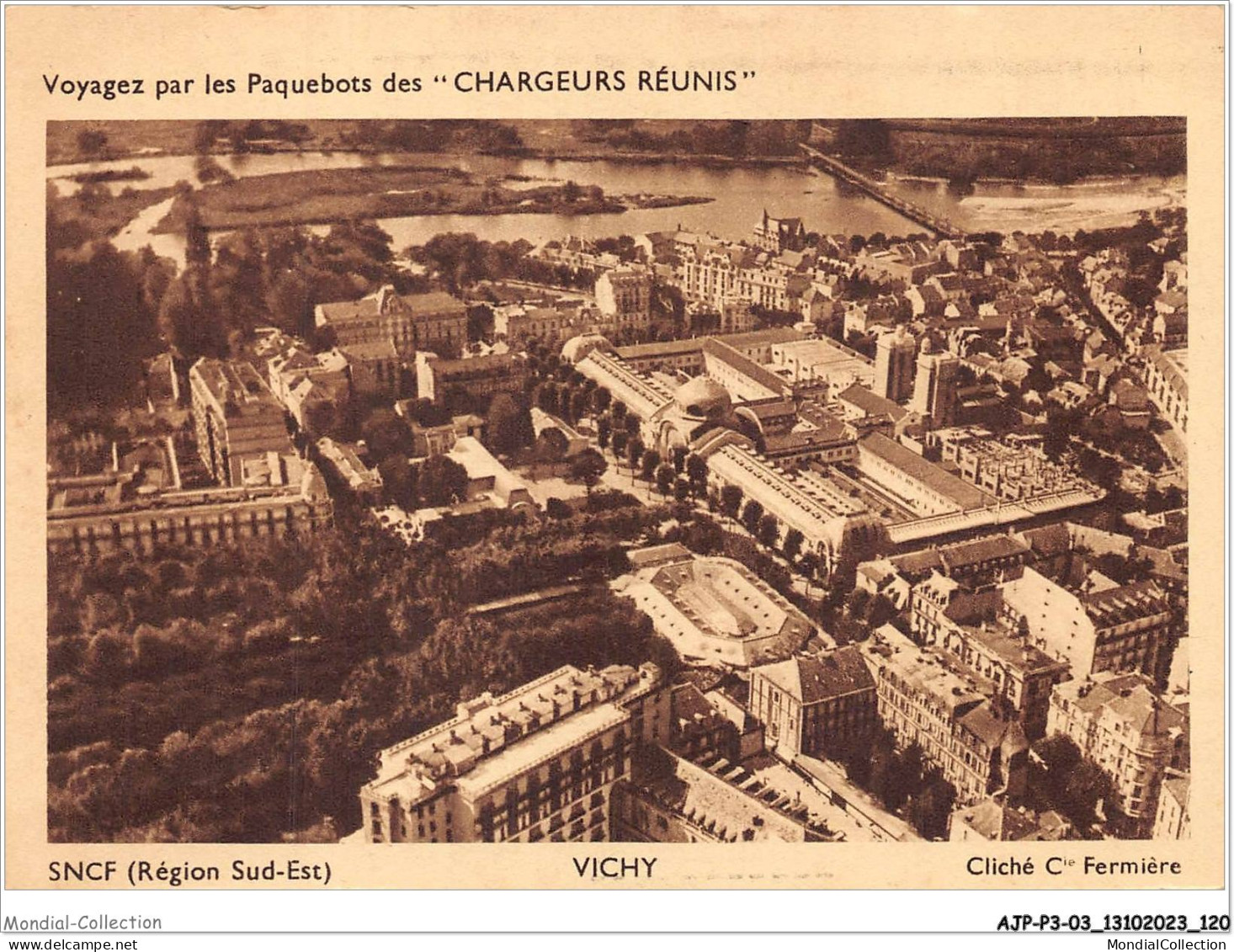 AJPP3-03-0352 - VICHY - Voyagez Par Les Paquebots Des CHARGEURS REUNIS - SNCF - Vichy