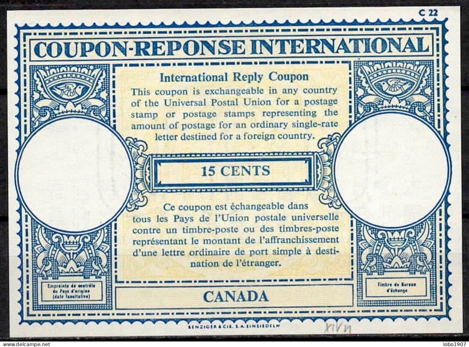 CANADA 1907-2007  Collection of 39 International, Imperial and Commonwealth Reply Coupon Reponse Antwortschein  IRC IAS