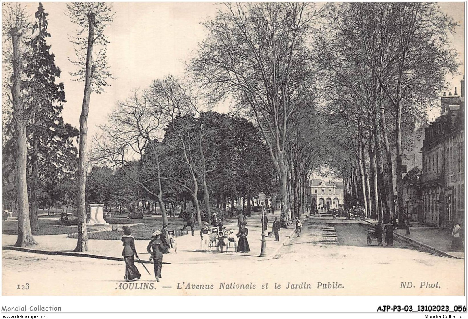 AJPP3-03-0320 - MOULINS - L'avenue Nationale Et Le Jardin Public - Moulins