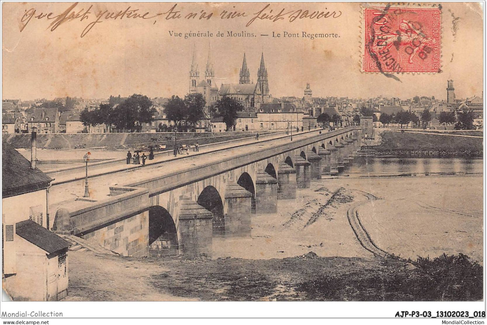 AJPP3-03-0301 - Vue Generale De MOULINS - Le Pont Regemorte - Moulins