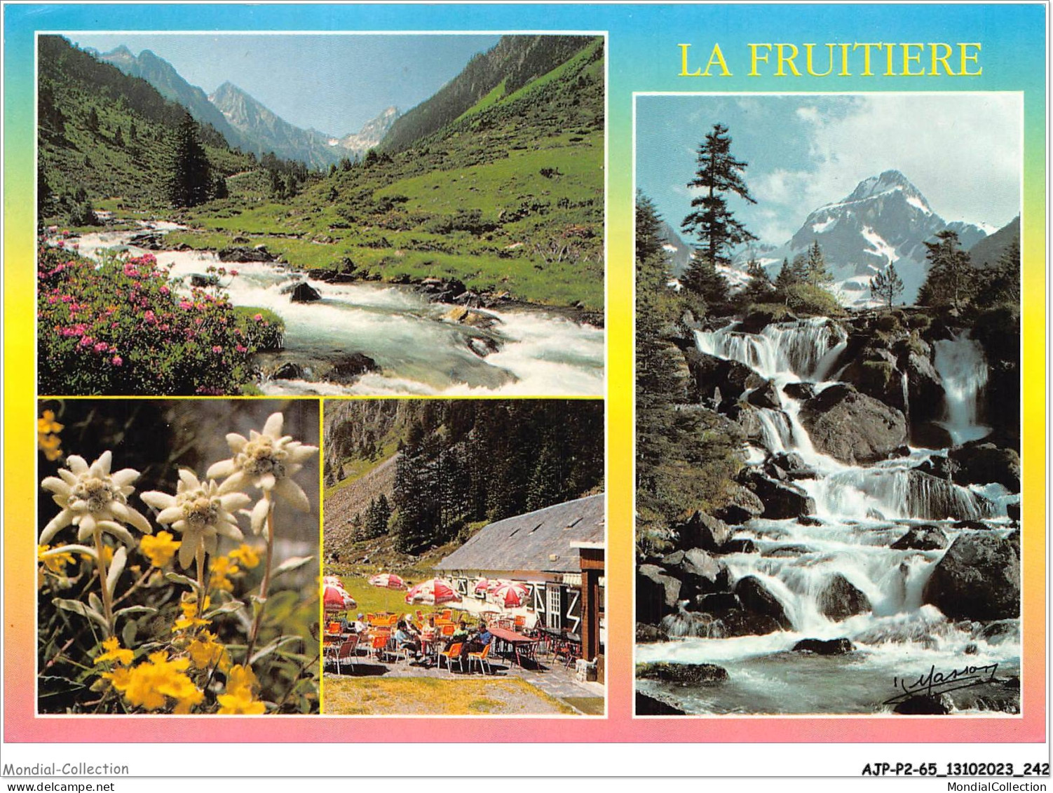 AJPP2-65-0276 - HAUTES PYRENEES - Dans La Vallee De Fruitiere - Le Gave Du Lutour Et La Cascade De POUEY CAUT - Altri & Non Classificati