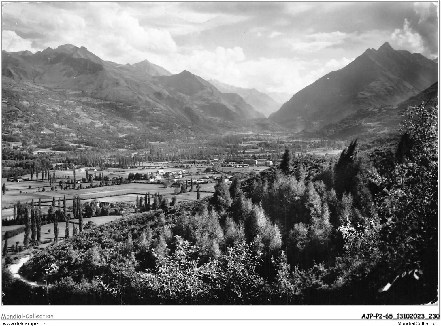 AJPP2-65-0270 - ARGELES-GAZOST - Vallee Vers Cauterets - Vue Sur Les Pyrenees - Argeles Gazost