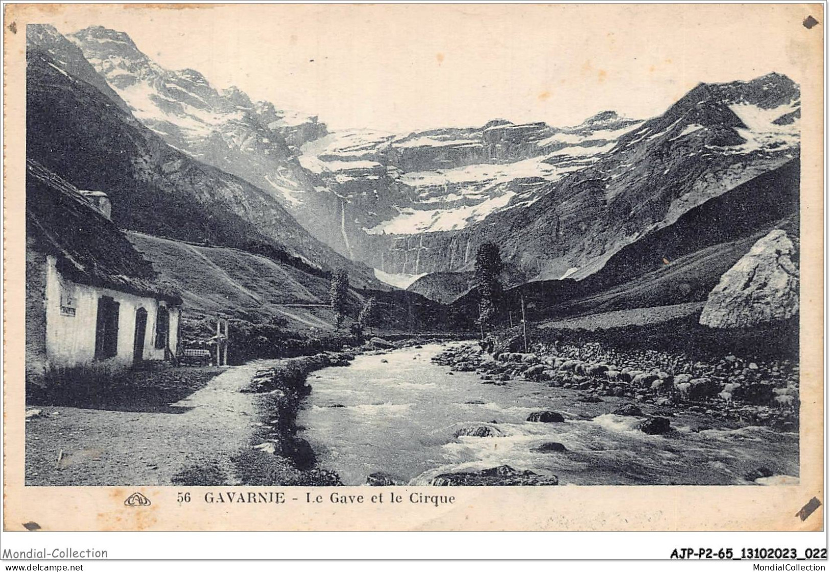 AJPP2-65-0166 - GAVARNIE - La Gave Et Le Cirque - Gavarnie