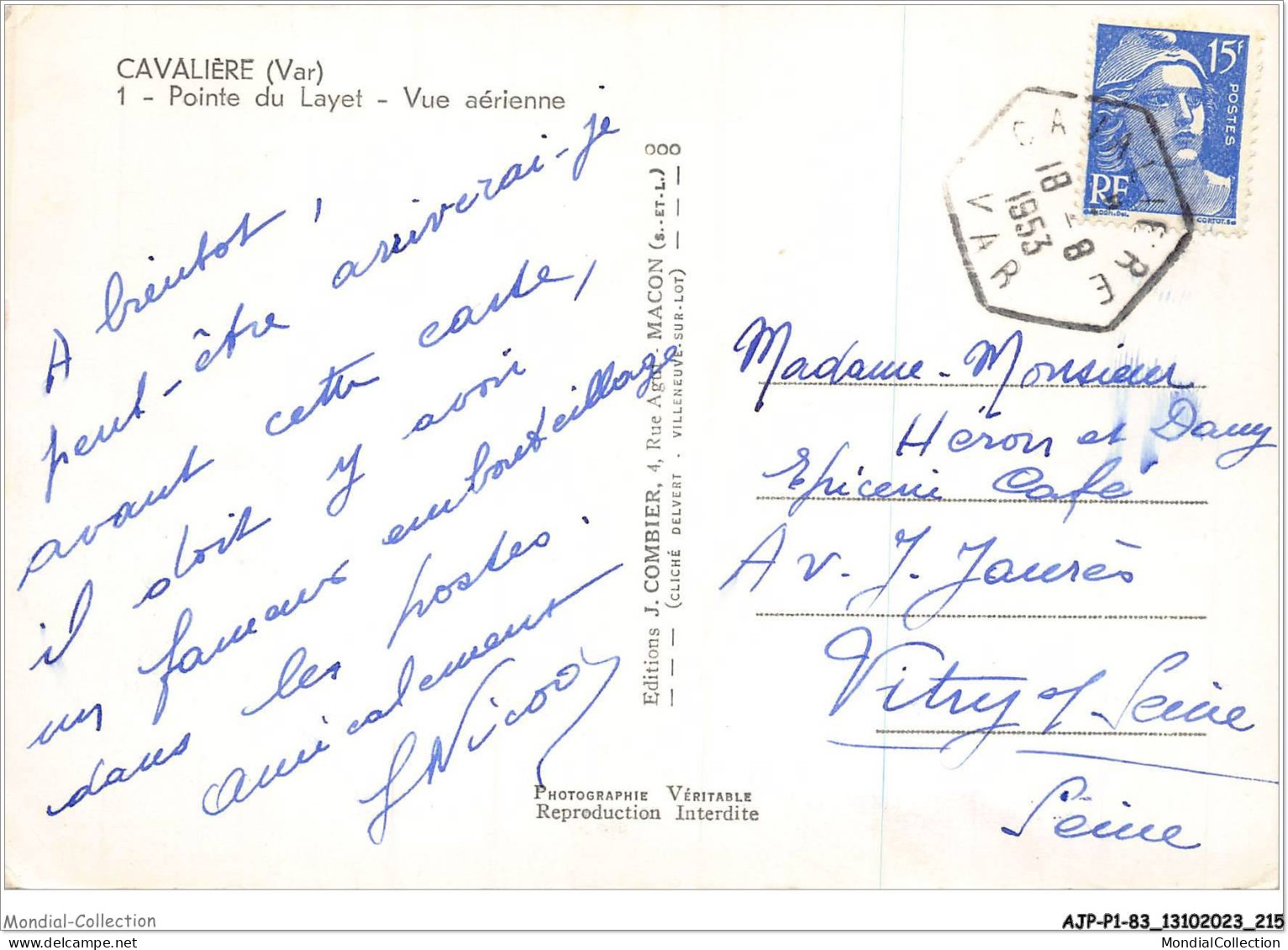 AJPP1-83-0108 - CAVALIERE - Pointe Du Layet - Vue Aerienne - Autres & Non Classés