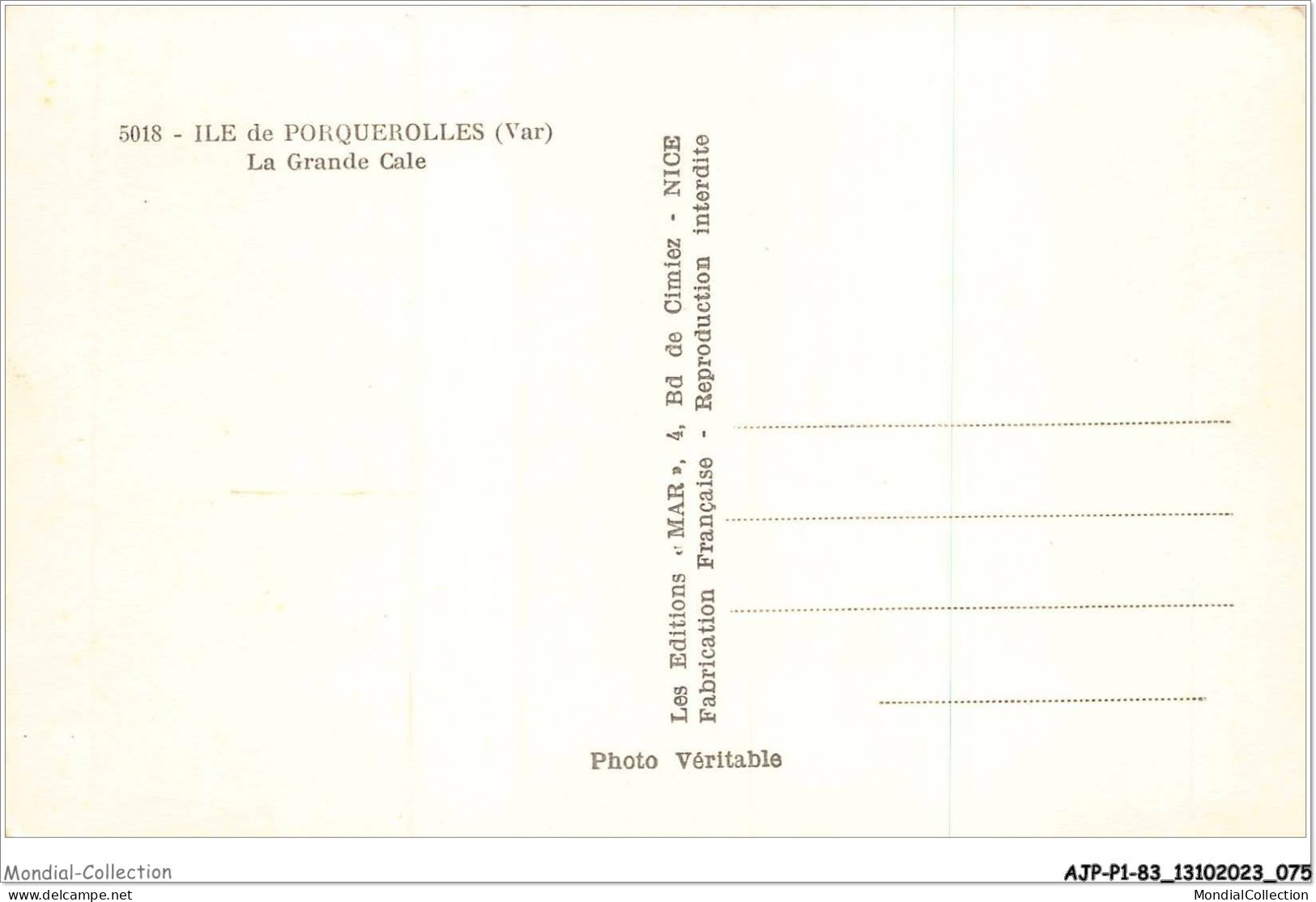 AJPP1-83-0038 - ILE DE PORQUEROLLES - La Grande Cale - Porquerolles