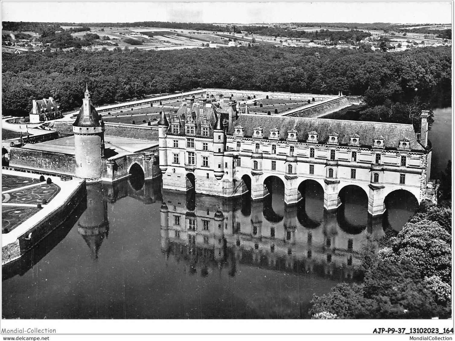 AJPP9-37-0979 - En Avion Au-dessus - CHENONCEAUX - Le Chateau - Chenonceaux