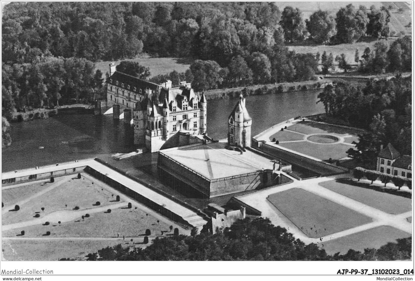 AJPP9-37-0904 - Le Chateau De CHENONCEAUX - Vu D'un Avion AIR FRANCE - CHENONCEAUX Castle - Chenonceaux