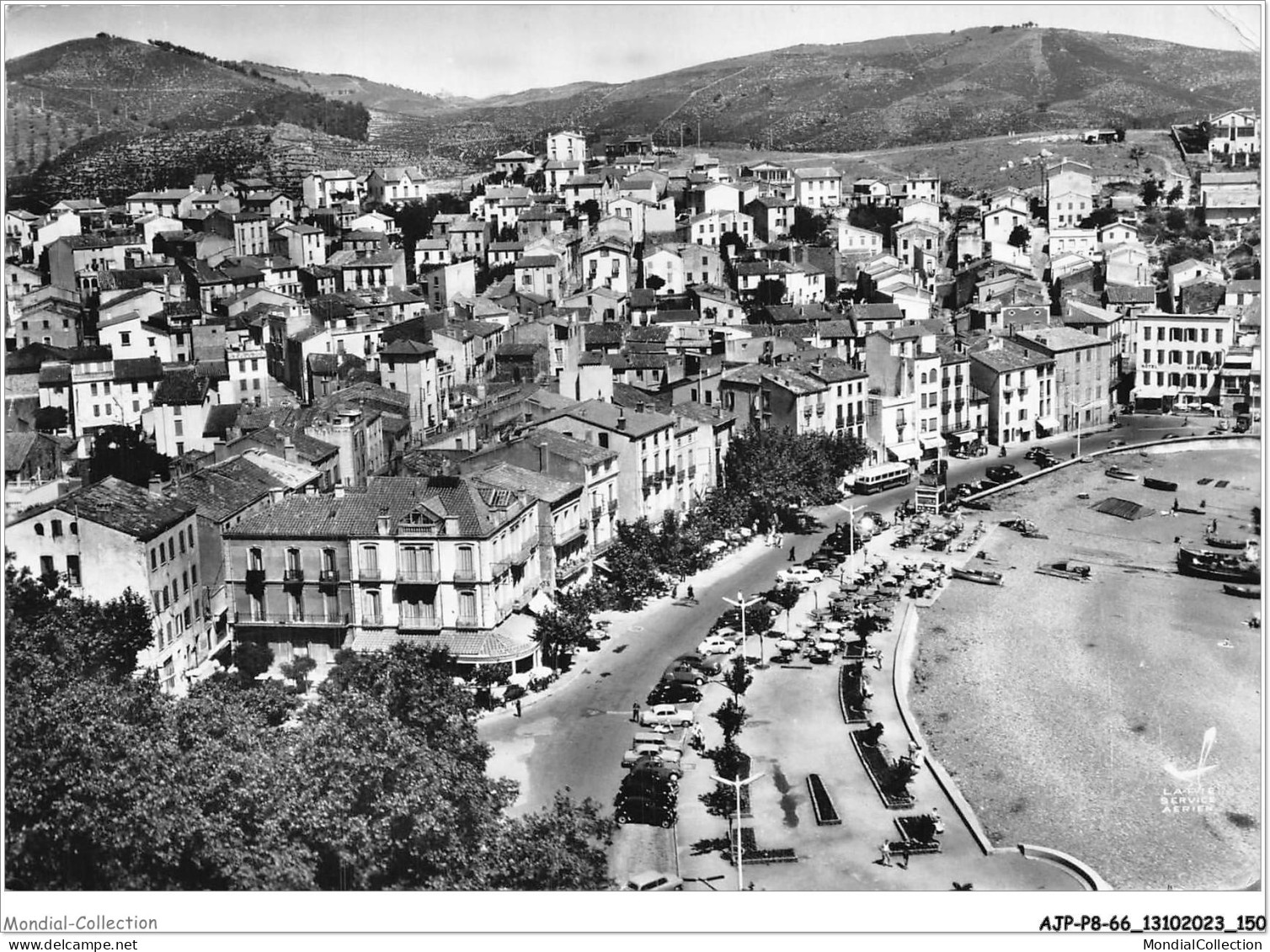 AJPP8-66-0880 - EN AVION AU-DESSUS DE  - BANYULS-SUR-MER - Le Front De Mer - Banyuls Sur Mer