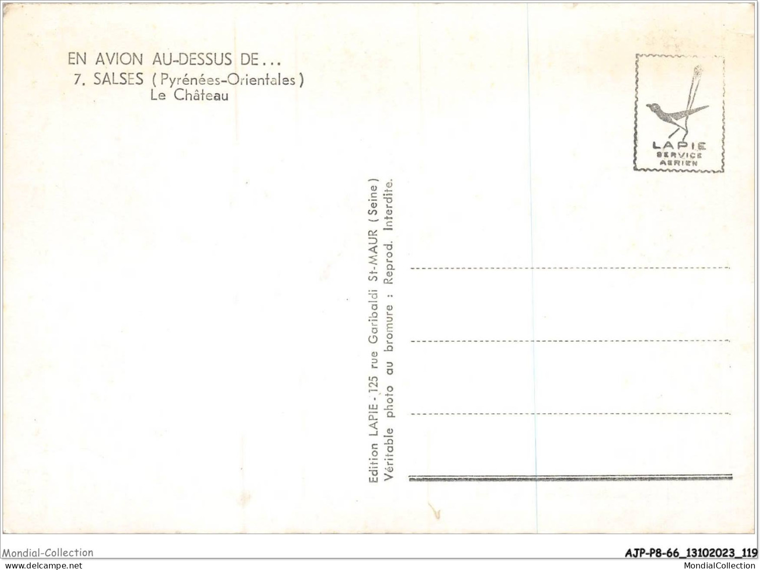AJPP8-66-0864 - EN AVION AU-DESSUS DE - SALSES - Le Chateau - Salses