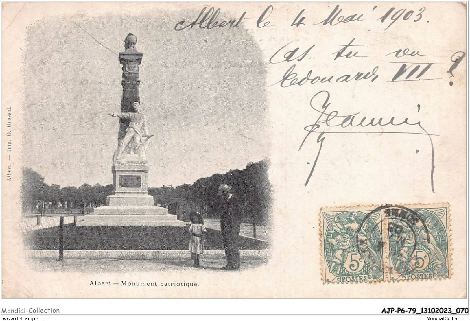 AJPP6-80-0663 - ALBERT - Monument Patriotique - Albert