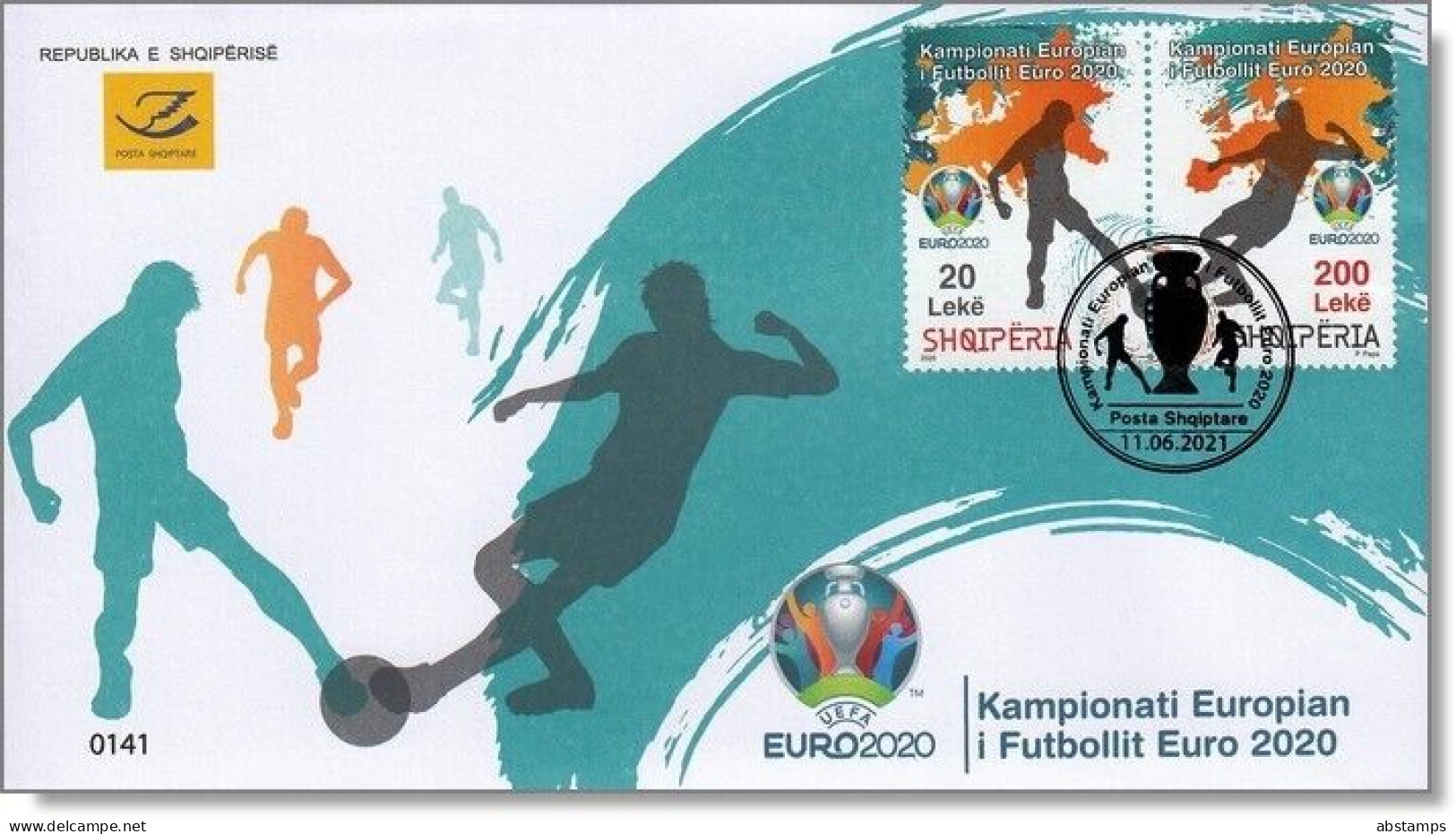 Albania Stamps 2020. European Championship EURO 2020/2021. FDC MNH - Albania