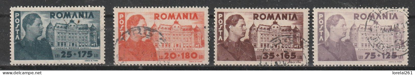 1945 - Fondation Carol Ier / Bibliothèque Nationale  Mi No 831/837 - Used Stamps