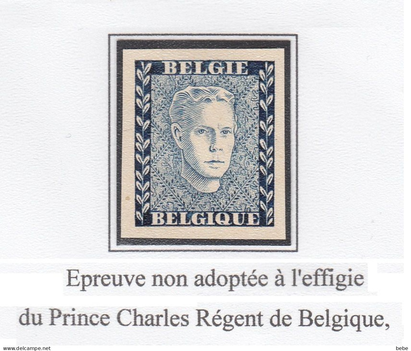 PRINCE CHARLES REGENT  EPREUVE / ESSAI A SON EFFIGIE  NON ADOPTÉE - Autres & Non Classés