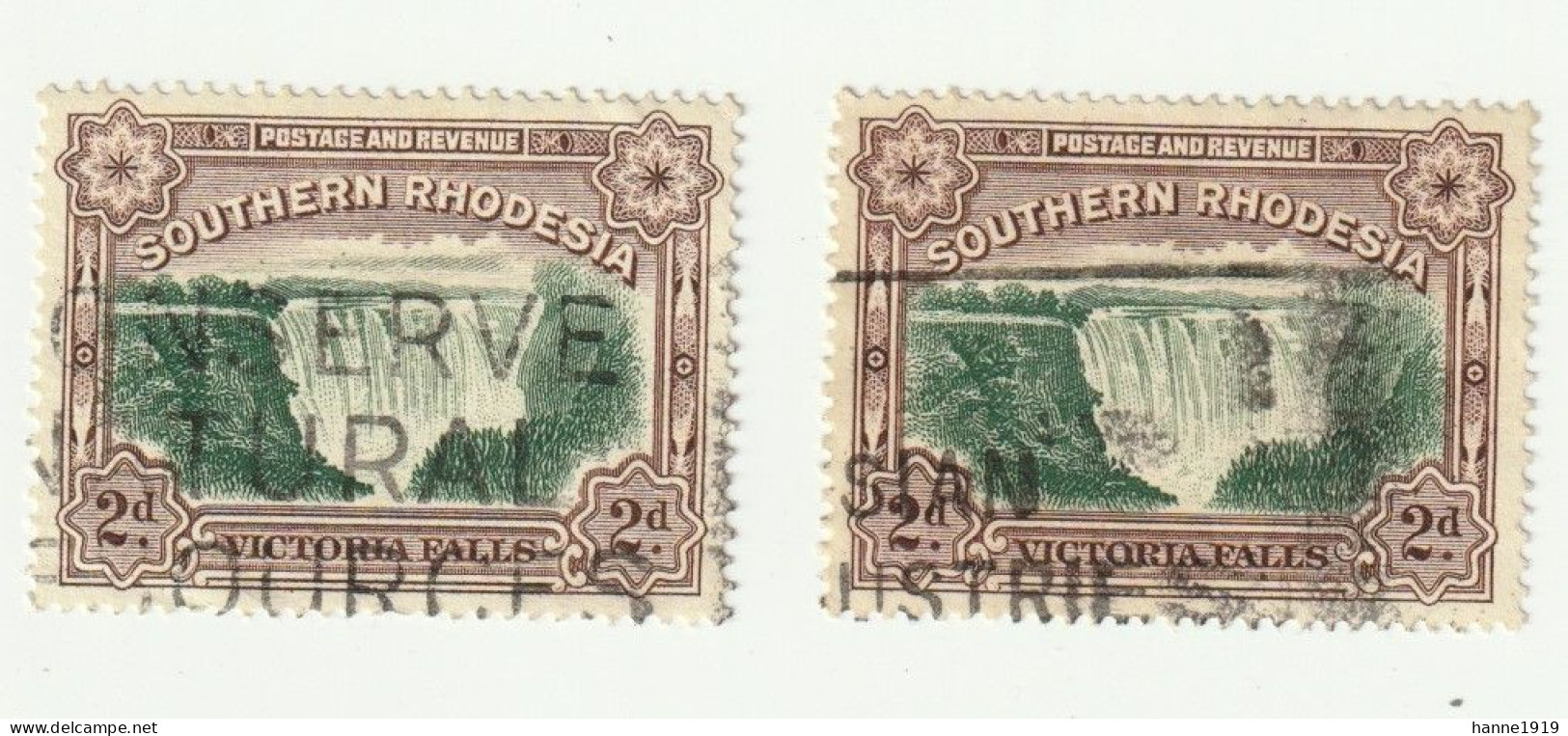 Shoutern Rhodesia Victoria Falls Stamp Timbre Postzegel Htje - Zimbabwe (1980-...)