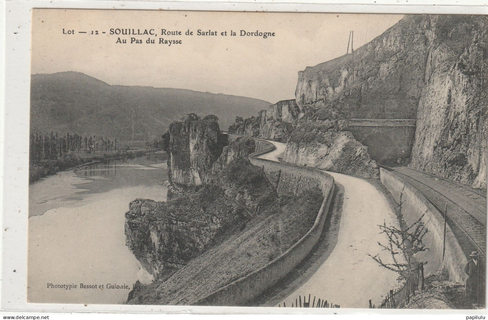 35 DEPT 46 : édit. Bessot Et Guionie N° 12 : Souillac Route De Sarlat Et La Dordogne - Souillac