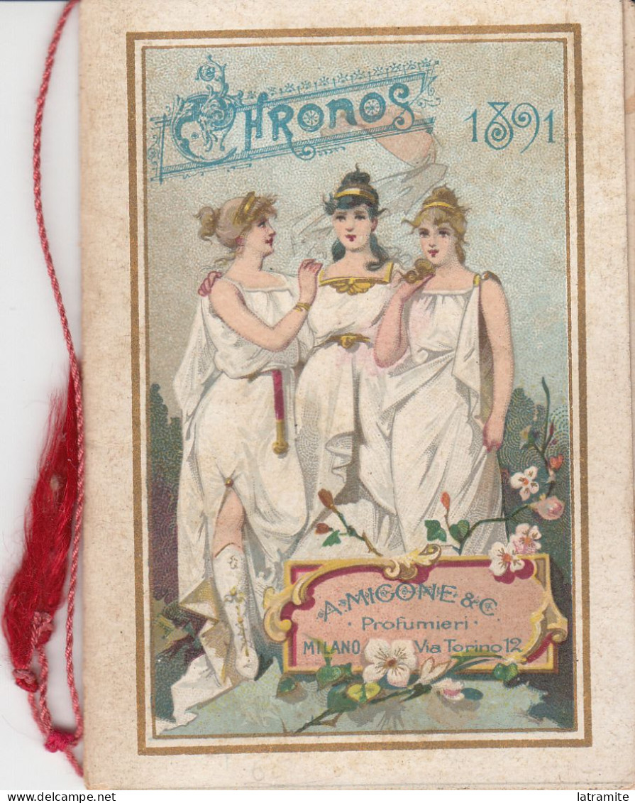 Calendarietto Italiano MIGONE Anno 1891 - Kleinformat : ...-1900