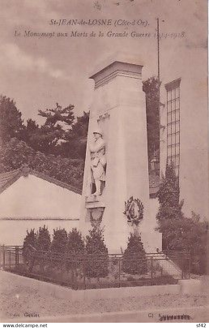 SAINT JEAN DE LOSNE          Monument Aux Morts - Andere & Zonder Classificatie