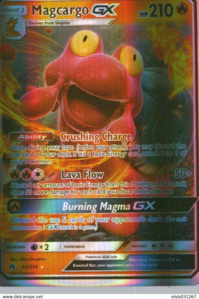 Vintage Pokémon : Fire GX Magcargo - 2018 - ENG - Mint Condition - Other & Unclassified